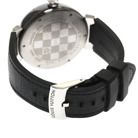 LOUIS VUITTON Tambour in black Q113I GMT black Dial Automatic Men's Watch_888865 - Picture 3 of 7